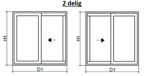 Viola | 2-delig glazen schuifpui | 4000 mm breed - Afbeelding 2