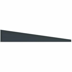 Aluminium rabat spie | 2000 mm breed | incl. F-profiel