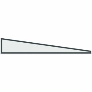 Glazen spie | Helder glas | 2000 mm | incl. C60-profiel