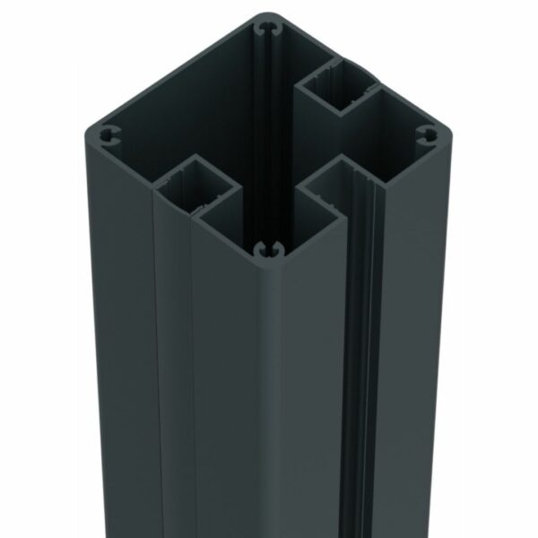 Aluminium eindpaal | 90 x 90 x 2700 mm