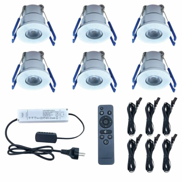 LED inbouwspot 3W | warmwit | set van 6 stuks | Dimbaar