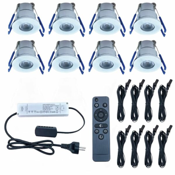 LED inbouwspot 3W | warmwit | set van 8 stuks | Dimbaar