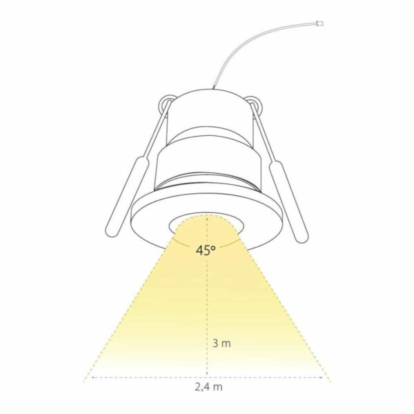 LED inbouwspot 3W | warmwit | set van 6 stuks | Dimbaar - Afbeelding 9